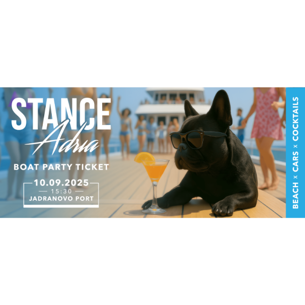 STANCE ADRIA 2025 PARTY BOAT
